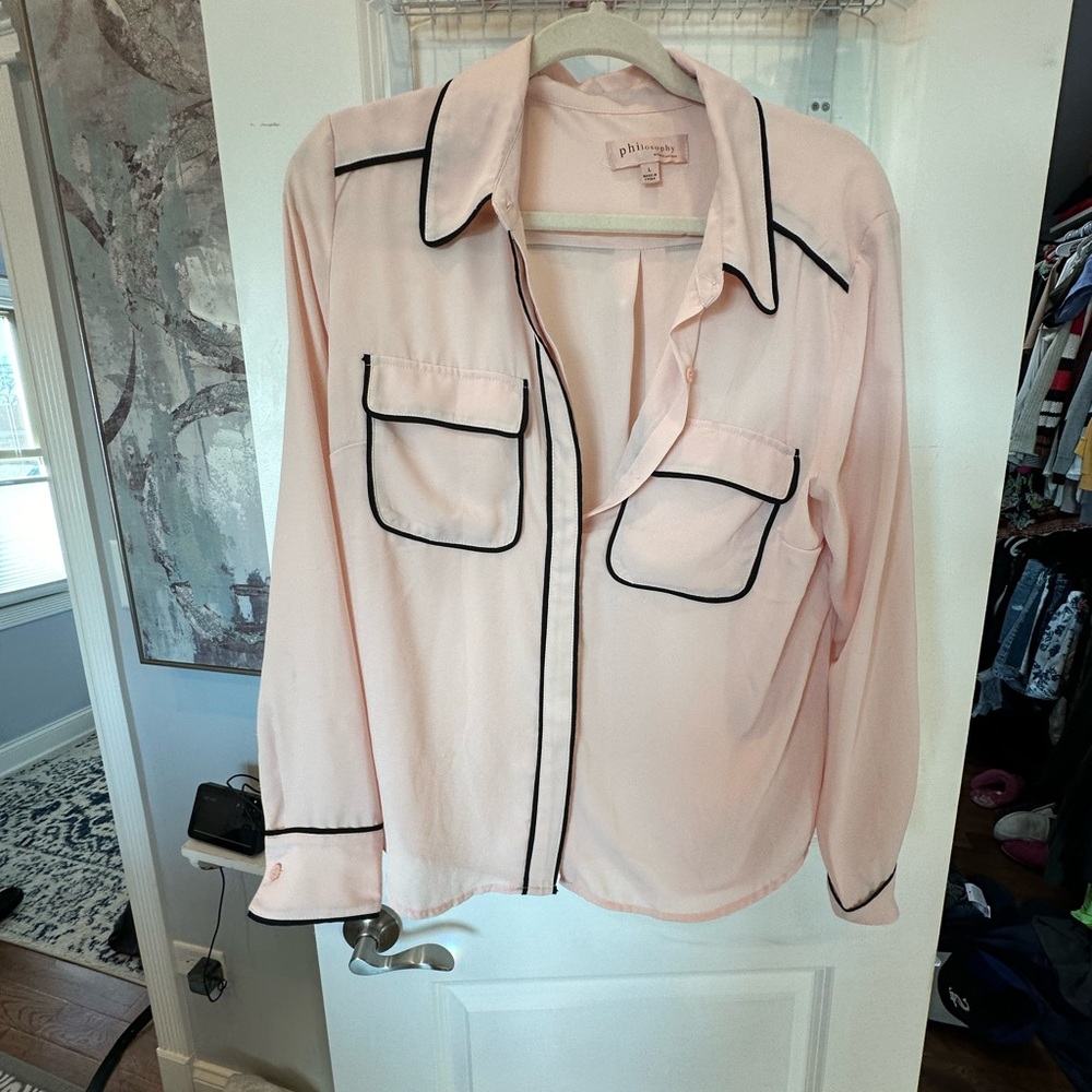 *GUC*Sz L*Philosophy* button up blouse